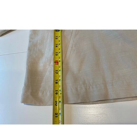 J. Jill Wearever Collared One Button Jacket Beige Lightweight Linen Blend Sz XSP - Picture 14 of 14